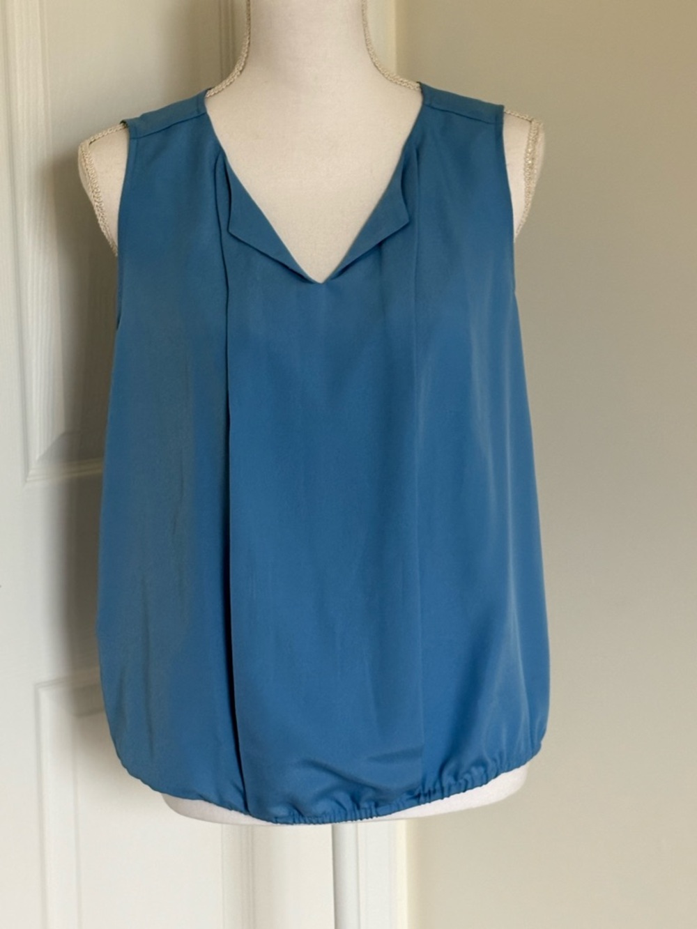 LOFT Teal Blue Sleeveless V-Neck Blouson Camisole